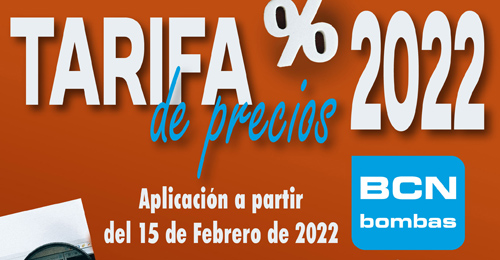 TARIFA DE PRECIOS FEBRERO 2022